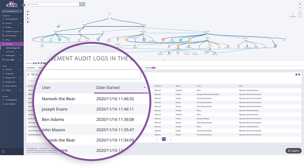 screenshot - Audit Logs