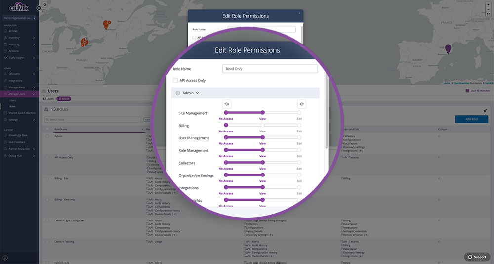 screenshot - Role Based Access Control