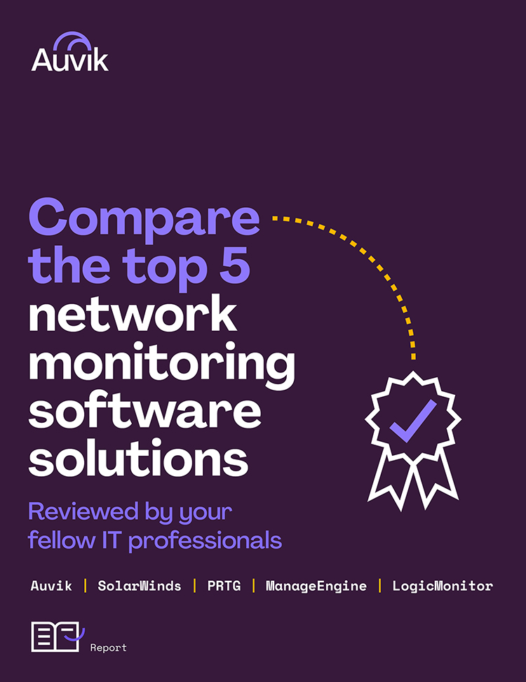 Report cover - Compare the top 5 network monitoring software solutions